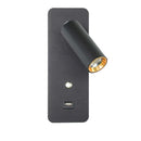Axyaa LED Wall Lights With Switch and USB Interface - Modern White/Black Wall Lamps