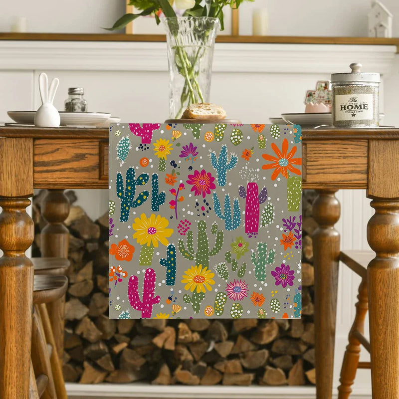 Axyaa Cactus Flower Table Runner for Home and Party Decor