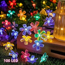 Axyaa Cherry Blossom Solar Fairy Lights for Outdoor Garden Decor