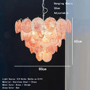 Axyaa Retro French Glass Chandelier LED Dining Room Lighting Fixture
