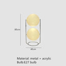 Axyaa Chrome Metal Floor Lamp with White Yellow Acrylic Ball - Modern Living Room Decor