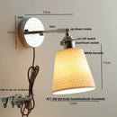 Axyaa Ceramic LED Wall Sconce Modern Style Pull Chain Switch