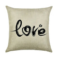 Axyaa Linen Pillowcase 45*45cm for Household Sofa Decor - Love Letter Series