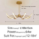 Axyaa Octopus LED Chandelier: Matte Black/White Finish, Dimmable Pendant Lighting