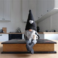 Axyaa Knitted Faceless Gnome Doll with Coffee, Table Holiday Decor, Plush Hanging Leg Doll