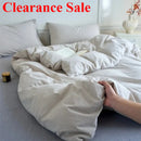 Axyaa Luxury Cotton Stripe Duvet Cover Set - Yarn-Dyed Bedding Set
