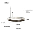 Axyaa Marble Black Gold Chrome Chandelier Pendant Light for Living Room