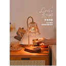 Axyaa Lily-of-the-valley Wax Melt Lamp, Retro Style, Ceramic & Metal, Home Fragrance Light
