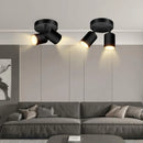 Axyaa LED Ceiling Light: 350° Rotatable Dual GU10 Wall Light, Black