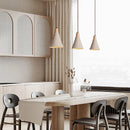 Axyaa Bell Cream Chandelier: Japanese Restaurant Style LED Pendent Lamp