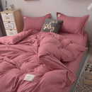 Axyaa Princess Pink Heart Bedding Set - Queen Twin Size - Cute Kawaii Design