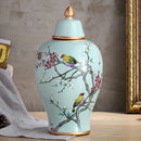 Axyaa Ceramic Floral Vase Set - Antique Porcelain Storage Jars for Rustic Home Decor