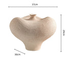 Geometric Abstract Ceramic Vase for Flower Arrangement by Axyaa