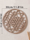Wooden Kaleidoscope Wall Art Decor by Axyaa - Boho Living Room Accent & Gift