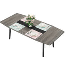 Axyaa Industrial Wood Dining Table, Seats 6-8, 70.8" with Metal Legs