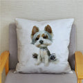 Axyaa Cute Schnauzer Print Pillowcase Cover