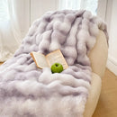 Axyaa Long Fur Rabbit Plush Blanket