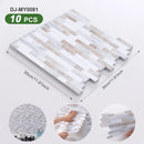 Axyaa 3D Self-Adhesive Wall Tiles, 10pcs, 11.81X11.81In, Splashback Stickers for Home and Indoor Spaces