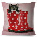 Axyaa Cartoon Dog Linen Pillowcase 45*45cm