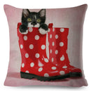 Axyaa Cartoon Dog Linen Pillowcase 45*45cm