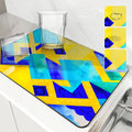 Axyaa Watercolor Geometry Absorbent Kitchen Drying Mat