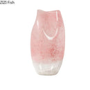 Pink Ripple Gradient Glass Vase Hydroponics Axyaa Modern Home Decor