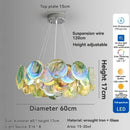 Axyaa Rainbow Glass Pendant Light for Living Room Dining Bedroom LED