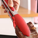 Axyaa Stainless Steel Food Clip with Silicone Non-slip Handle