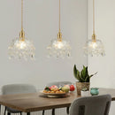 Axyaa Crystal Pendant Light: Sleek LED Chandeliers for Home Decor, Modern Nordic Glass Design