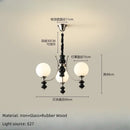 Axyaa Magic Bean LED Chandelier Walnut Wood Pendant Lamp for Living Room