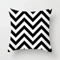 Geometric Black Yellow Cushion Covers - Axyaa Modern 18" Throw Pillow Case