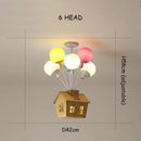 Axyaa Stained Glass Cartoon Balloon Ceiling Lights with LED for Kids Bedrooms