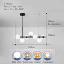 Axyaa Glass Ball LED Ceiling Chandeliers | Modern Hanging Lamp for Kitchen Living Dining Room