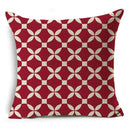 Geometric Linen Seat Cover 45x45cm for Home Decor - Axyaa