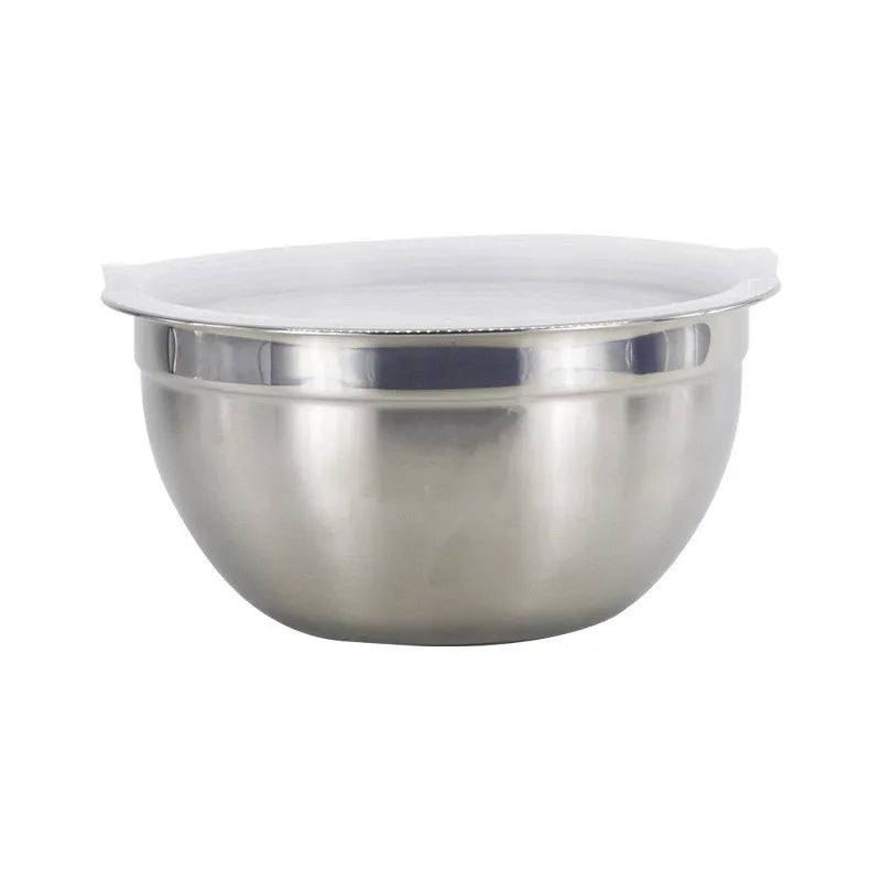 Axyaa Stainless Steel Mixing Bowls with Cover for Kitchen Storage and Mixing