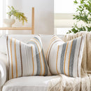 Axyaa Chenille Stripe Pillowcase Set for Home Sofa Decor