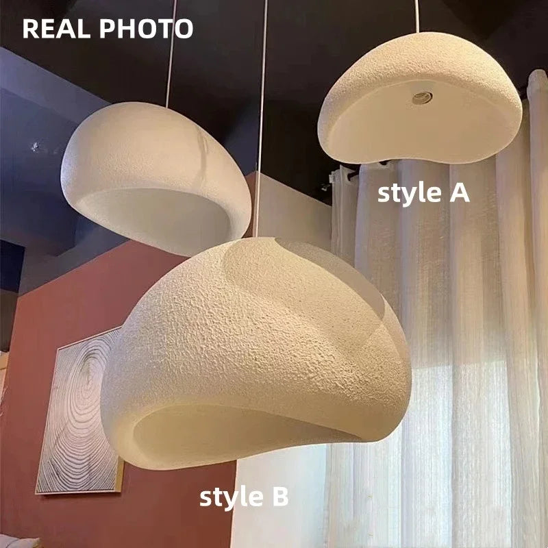 Axyaa Wabi Sabi Resin Pendant Lamp: LED Indoor Suspension Lighting