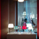 Modern Bauhaus Glass Table Lamp in Vibrant Colors by Axyaa
