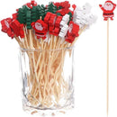 Axyaa Christmas Fruit Skewers: Santa Claus, Snowflake, Xmas Tree Forks