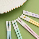Axyaa Colorful Hearts Chopsticks Set - Non-Slip Reusable Japanese Sushi Kitchen Tools