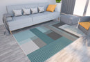 Axyaa Geometric Plaid Striped Print Carpet for Home Living Room and Bedroom Decor