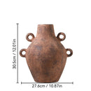Axyaa Vintage Rough Art Flower Vases, Ceramic Home Ornaments, Earthenware Jars