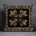 Axyaa Black Gold Plant Design Pillowcase for Elegant Home Decor