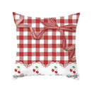 Axyaa Red Square Pillow Case for Home Décor