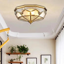Axyaa Classic Copper Ceiling Light with Glass Shade for Home Decor Lighting