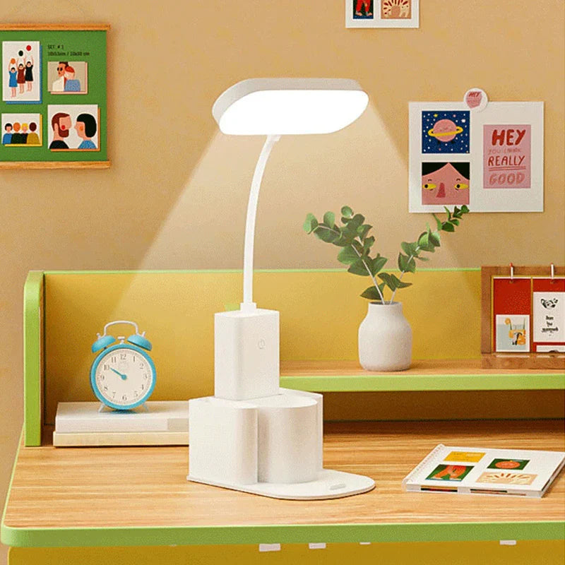 Axya LED Desk Lamp: 3 Levels Dimmable Touch Night Light, USB Rechargeable, Foldable Table Lamp