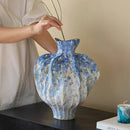 Axyaa Handmade Porcelain Irregular Tulip Flower Vase - Home Decoration