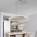 Axyaa Geometry Circle Rings Modern Pendant LED Ceiling Light for Living Dining Bedroom