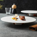 Axya White Ceramic Dinner Plate Set Steak Sushi Fruit Bowl Sashimi Dish