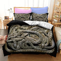 Axyaa Soft Cozy Snake Print Duvet Set - 1 Duvet, 2 Pillowcases